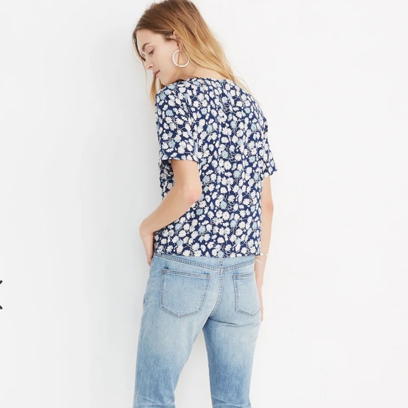 Madewell Floral Tie-front Top - Picture 3 of 8
